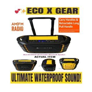 🛑 ECOXGEAR Waterproof➕🆒 SPEAKER Bluetooth Portable AM/FM RADIO 💸BUY NOW‼️🟢